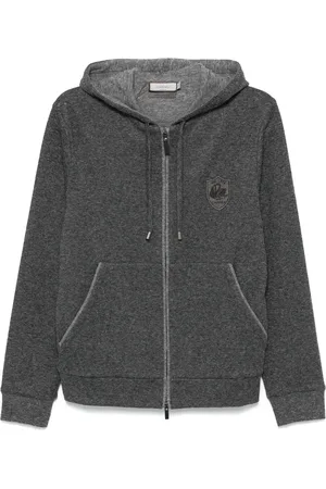 CANALI Hoodie con parche del logo