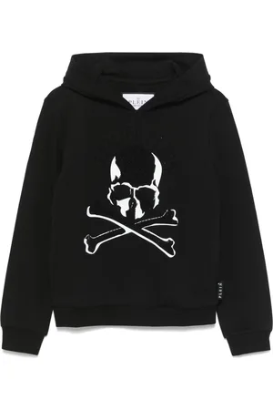 Philipp Plein Hoodie con logo de strass