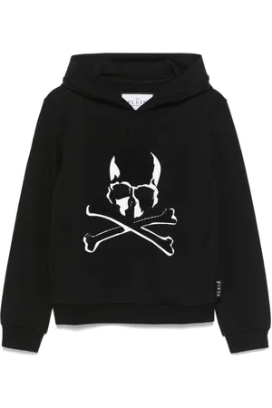 Philipp Plein Hoodie con logo de strass