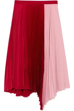 Maison Kitsuné Falda midi con diseño plisado
