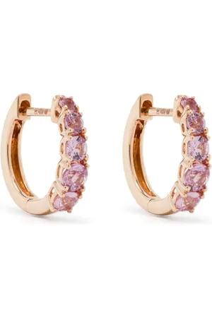 Anita Arracadas en oro rosa de 18kt con zafiro
