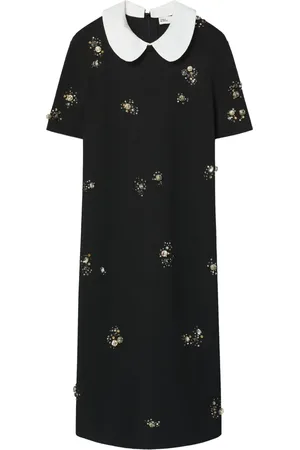 Tory Burch Vestido estilo suéter con detalles de strass