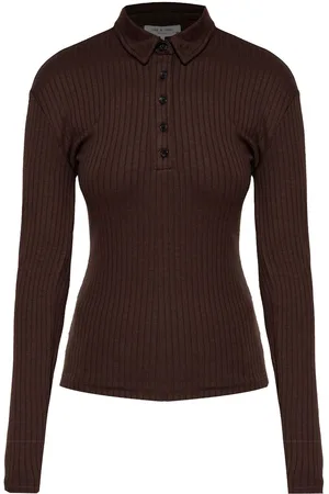 RAG&BONE Playera tipo polo tejida de canalé
