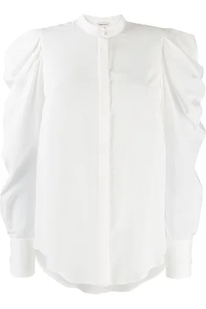 Alexander McQueen Camisa larga con mangas farol