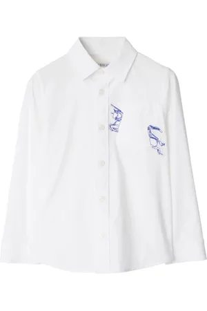 Burberry Camisa con detalle Equestrian Knight Design
