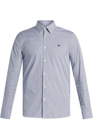 Lacoste Camisa de popelina con rayas estampadas