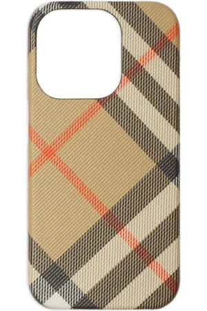 Burberry Funda para iPhone 15 Pro con motivo de cuadros