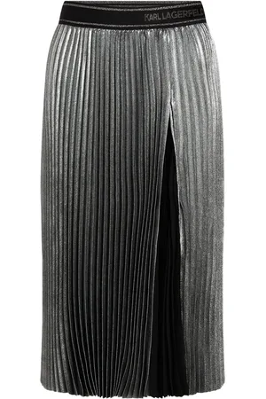 Karl Lagerfeld Falda midi con diseño plisado