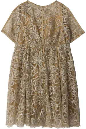 Burberry Vestido de tul metalizado