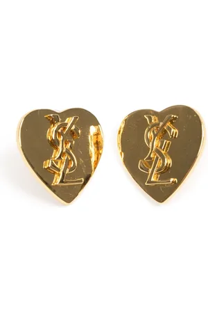 Saint Laurent Aretes en forma de corazón 2000