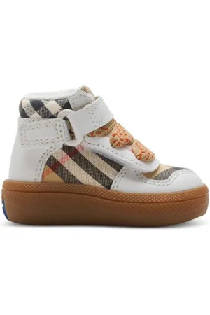 Burberry Tenis altos con motivo de cuadros