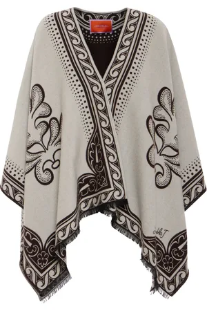 La DoubleJ Poncho con diseño de dos tonos