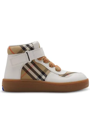 Burberry Tenis altos con motivo de cuadros