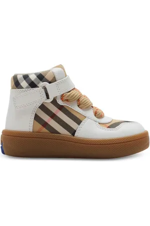 Burberry Tenis altos con motivo de cuadros