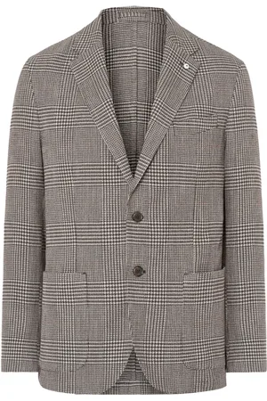 LUIGI BIANCHI MANTOVA Blazer con motivo de cuadros