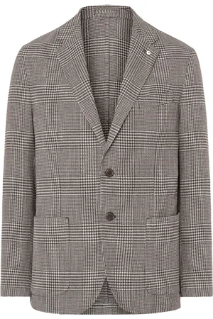 LUIGI BIANCHI MANTOVA Blazer con motivo de cuadros