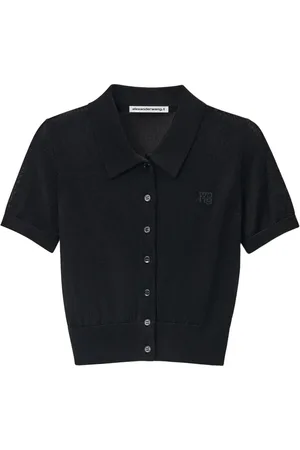 Alexander Wang Cárdigan tipo polo con logo bordado