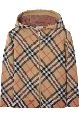 Burberry Hoodie con motivo de cuadros y cierre