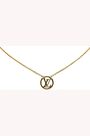 LOUIS VUITTON Collar Gold Plated Mother Of Pearl L To V Pearlfection Pendant 2020