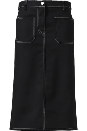 Courrèges Falda de mezclilla recta