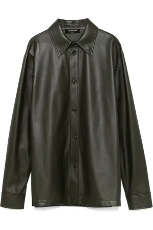 Fabiana Filippi Camisa de cuero con botones