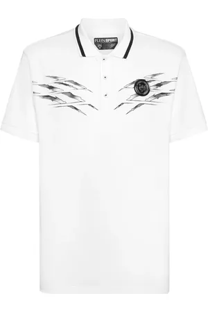 Philipp Plein Playera tipo polo con estampado Scratch