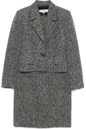 Saint Laurent Set de vestido de tweed 1990