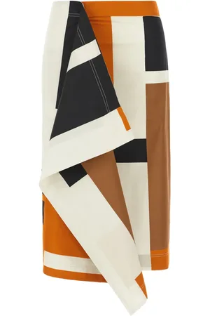 Fendi Falda midi con estampado FF Puzzle