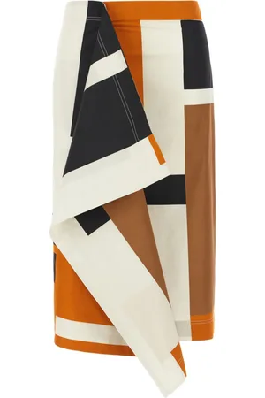 Fendi Falda midi con estampado FF Puzzle
