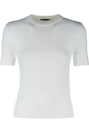Balenciaga Playera de tejido calado BB