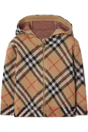 Burberry Hoodie de lana con motivo Vintage Check