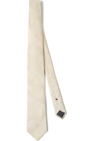 Brunello Cucinelli Corbata de seda con estampado de cachemira