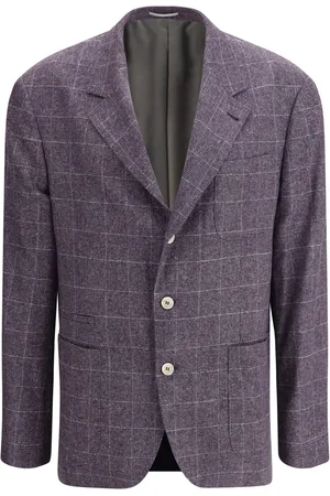 Brunello Cucinelli Blazer con motivo de cuadros windowpane