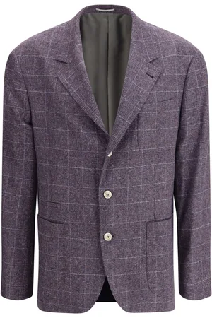Brunello Cucinelli Blazer con motivo de cuadros windowpane