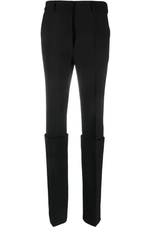 Sportmax Pantalones slim con dobladillo vuelto