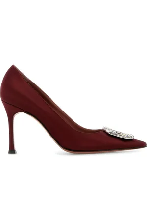 Amina Muaddi Zapatillas Camelia con tacón de 90mm