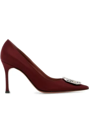 Amina Muaddi Zapatillas Camelia con tacón de 90mm