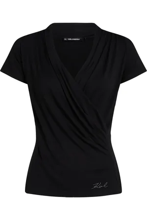 Karl Lagerfeld Playera con cuello en V