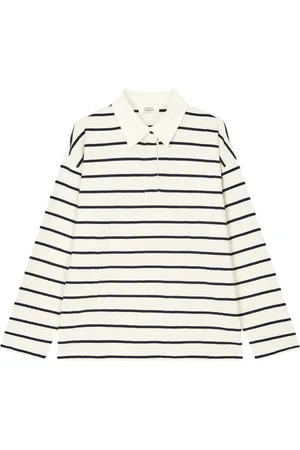 Studio Tomboy Playera tipo polo con motivo de rayas