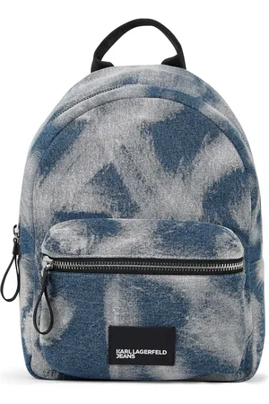 Karl Lagerfeld Mochila de mezclilla con parche del logo