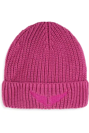 Zadig & Voltaire Gorro tejido de canalé con logo bordado