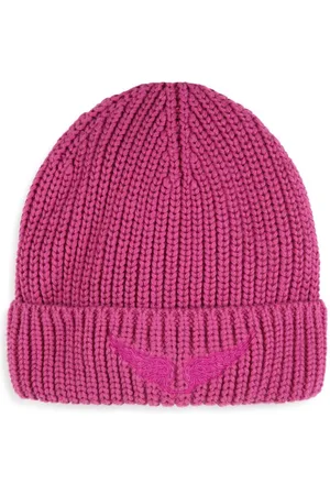 Zadig & Voltaire Gorro tejido de canalé con logo bordado