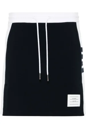 Thom Browne Falda corta con motivo 4 Bar