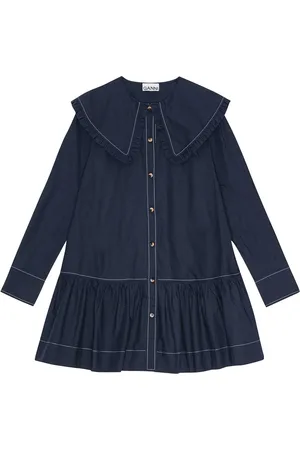 Ganni Vestido corto de popelina