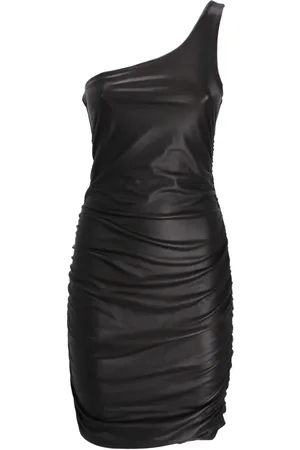 Armani Exchange Vestido midi con un hombro descubierto