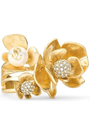 Jimmy Choo Anillo Petal con detalles de cristal