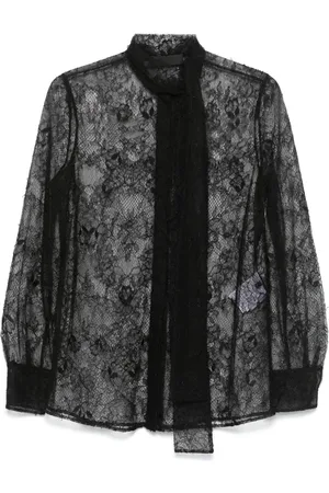 VALENTINO GARAVANI Camisa de encaje traslúcida