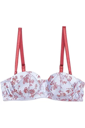 FLEUR DU MAL Brasier balconette con rosas en jacquard