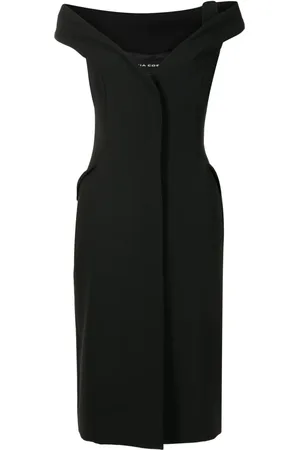 Gloria Coelho Vestido midi con hombros descubiertos