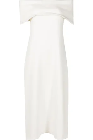 Gloria Coelho Vestido midi con hombros descubiertos